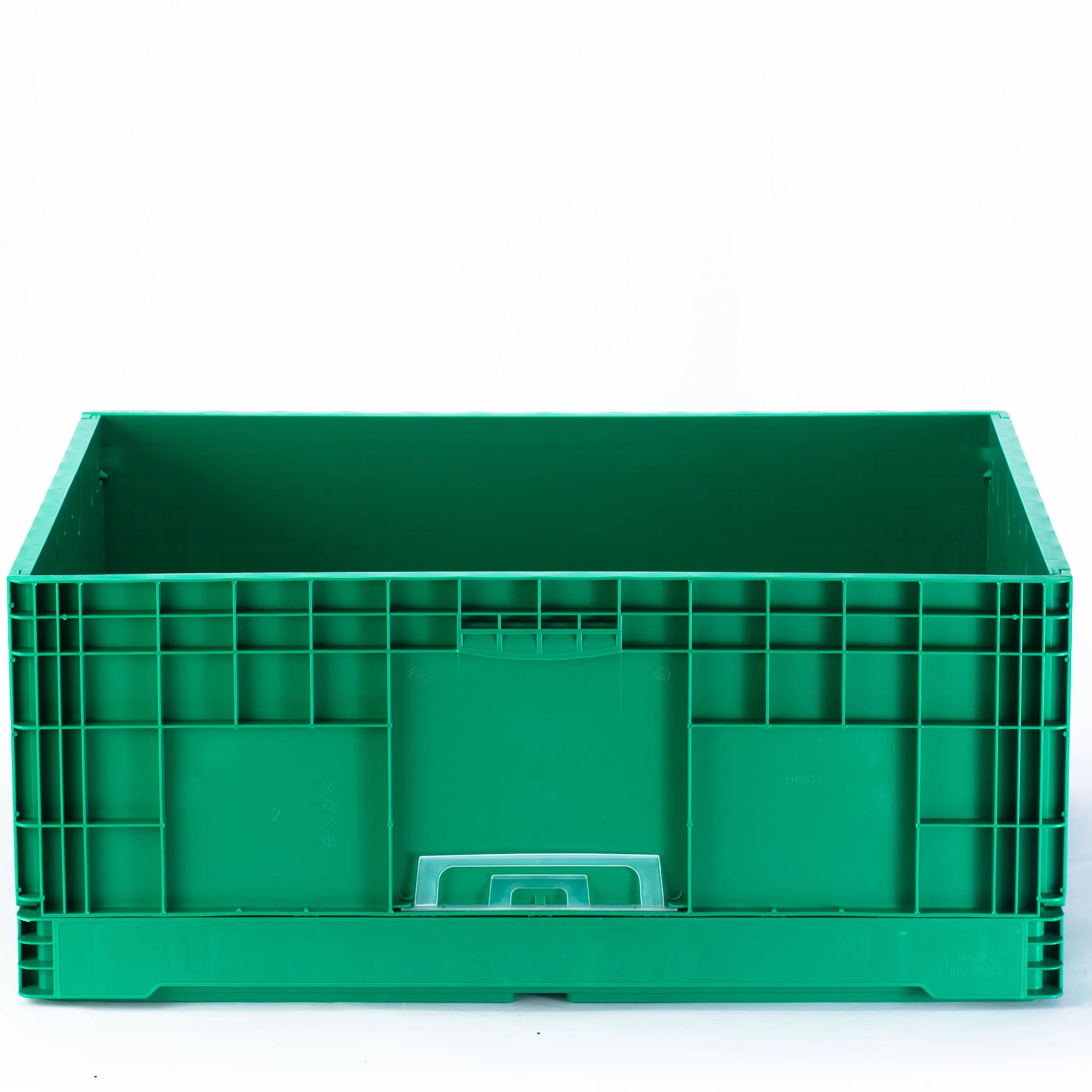 Solid Box Durable Folding Plastic Crate for Eco-Friendly Warehouse Storage Solution