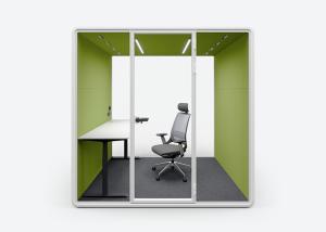 Quality Safe Laminated / Tempered Glass Soundproof Office Pod Isolate Sound Silent Booth wholesale