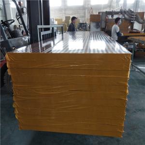 Quality 75mm fireproof 0.426mm wood grain steel rock wool sandwich wall panel with 60kg density wholesale
