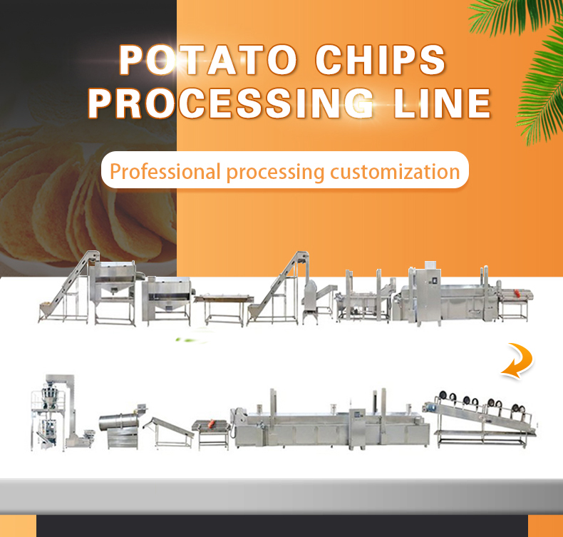 50kg/H Potato Chips Production Line , Fully Automatic Banana Chips Making Machine