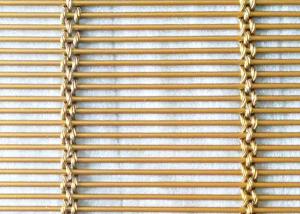 Quality Paint Copper SS316L Cable Rod Woven Mesh Antifire Building Cladding wholesale