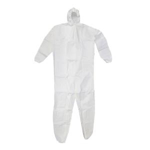Quality Work Protection Disposable Protective Coverall , Disposable Hooded Coverall wholesale