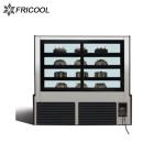 Curved glass cake display fridge for bakery shop with CE/ETL