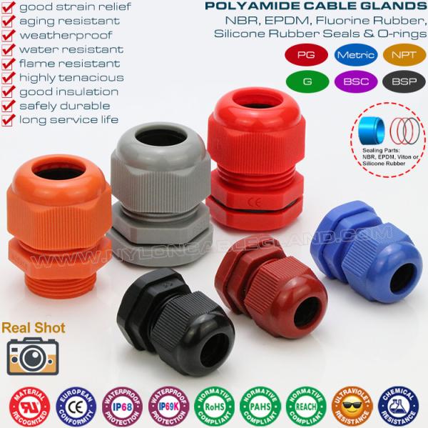 IP68 Version Watertight Non-Armoured Insulated Straight Electrical Cable Glands