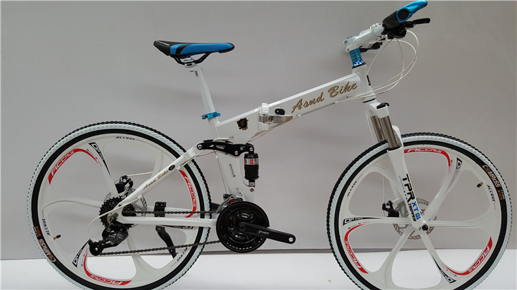 Made in China high grade 26" aluminium alloy folding mountain bicycle/bicicle MTB with magnesium one wheel