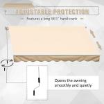 Awnings for Patio Folding Car Protection Outdoor Patio Deck Awnings with Crank