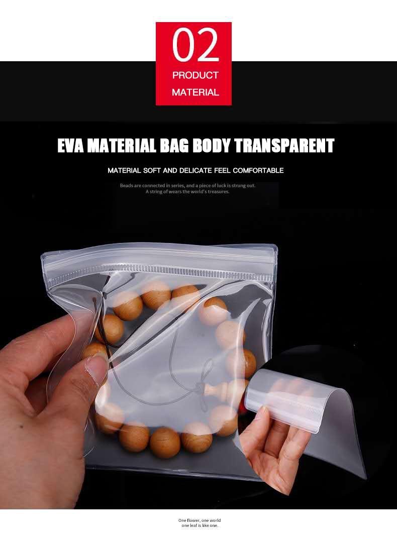 Custom LDPE Plastic Zipper Bags for Biodegradable Self Sealing Jewelry Packaging