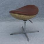 Kitchen Ottoman Footstool Leather Vintage Bar Stools With Aluminum Base