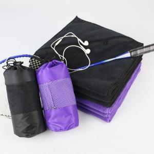 Quality Black 30cmx80cm Microfibre Sports Towel , Microfiber Yoga Mat Towel wholesale