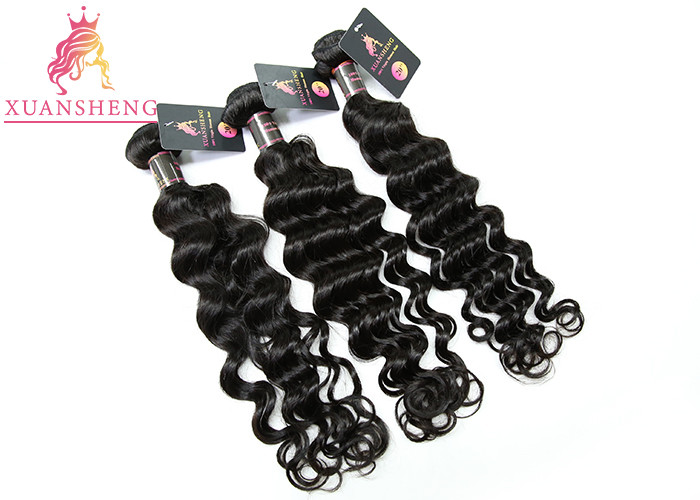 Raw Virgin Peruvian Human Hair No Shedding Loose Wave Extensions