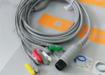 5 Leads Ecg Snap Medical Cable , Medical Equipment / Medical Device Accessories