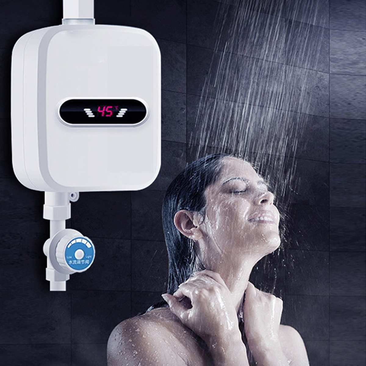 3500W IPX4 ABS Plastic Electric Hot Water Tap For Shower Room