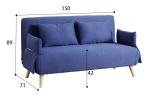 BN Recliner Technology Cloth Sofa Bed Dual-Purpose Foldable Double Living Room