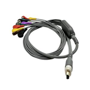 Quality Compatible Nalong RAGE-12 ECG Holter Cable 10 Lead TPU Material wholesale