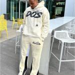 2 Pieces Casual Tracksuit ODM 100% Cotton Plain Dyed For Men