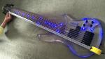 7 Strings Bass Guitar Limited Edition Clear Acrylic Body Rosewood fingerboard