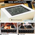Square Outdoor Fire Pit Ring 36" Outside Diameter 30" Inside Heavy Duty Steel