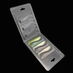 6 Cavity Disposable PVC Custom Fishing Lure Packaging Hinge Clamshell