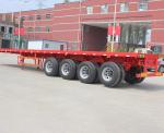 Tread 1840mm Load Capacity 60t-70t 40ft Flatbed Semi Trailer