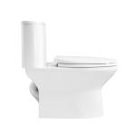Ceramic One Piece Compact Elongated Toilet 0.8/1.2 Gpf Double Flush