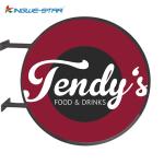 Round Outdoor Light Box Sign Advertising Signage Subway Business Shop Lightbox