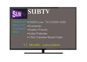 China Arabic IPTV Box Somali Channels 1 Year SUBTV for 4k IPTV Streaming Server on sale