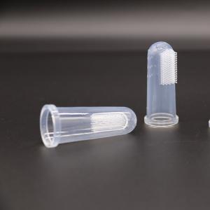 Quality transparent color silicone food grade baby finger toothbrush Oral cleaning wholesale