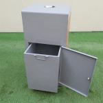 Garden Park W450mm 35L Steel Wooden Dustbin