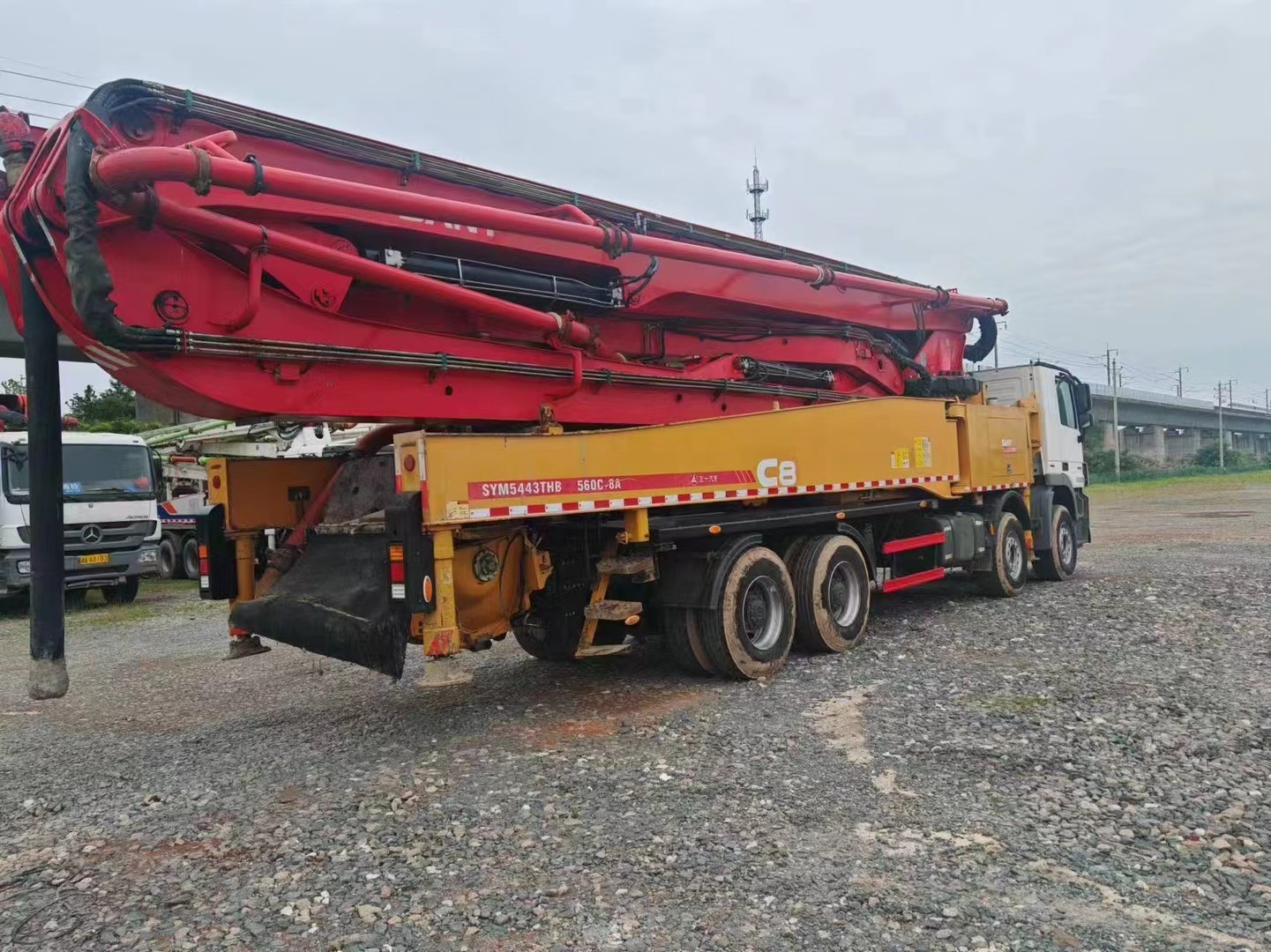 2018 Sany Mercedes Chassis 56m Easy on the Pocket Second Hand Concrete Pump Truck 315kw1600rpm Power Good Condition