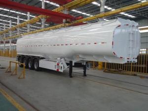 Quality 35 Ton 42m³ Stainless Steel Jet Crude Oil Tanker / Fuel Tank Trailer wholesale