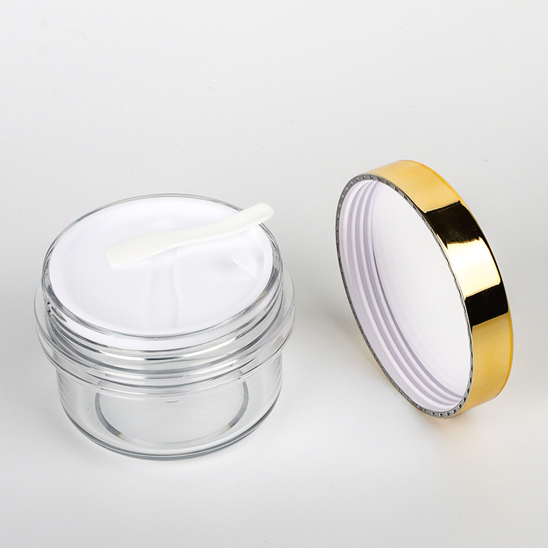 50ml Empty Plastic Jars With Lids , Transparent Plastic Beauty Containers