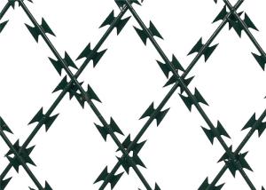Quality Stainless Steel Welded Type Diamond Razor Wire Easy To Install Prevent Climbing wholesale