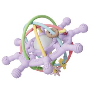 Quality Long Lasting Manhattan Ball Rattle Silicone Teething Toy Light Purple For Safe And Sustainable Playtime wholesale