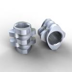 Neutral Kneading Block Wear Resistant Twin Screw Extruder Parts For Shearing