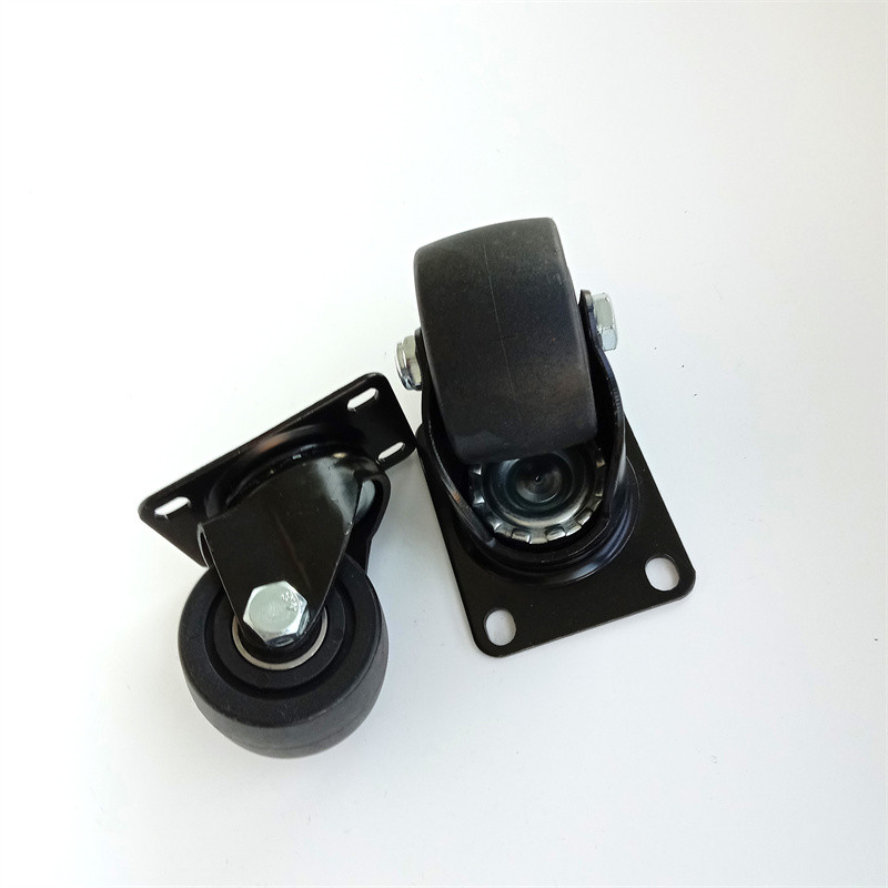 Locking 100mm PU Medium Duty Caster Wheels 4 Inch With Brake