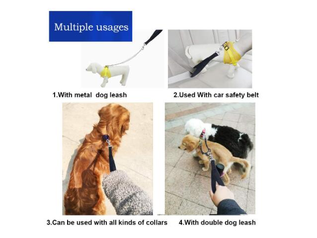 Strong Tensile Resistance Dog Walking Leash Nylon Handle Leads With Padded