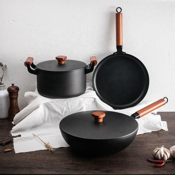 Amazon 3 piece Cooking Set Kitchen Frying Pan Cookware Pot And Pans Aluminum