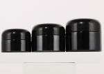 Glass Cosmetic Cream Jar Round Men's Skin Care Black Uv Smell Proof Container