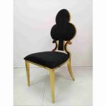 Poker Flower Upholstered Dining Chairs 201 Stainless Steel Frame W50xD65xH92cm