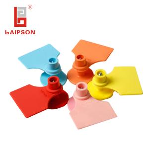 Quality 48*41mm Animal Small Ear Tags , RFID Electronic Tag 5 Colors Available wholesale