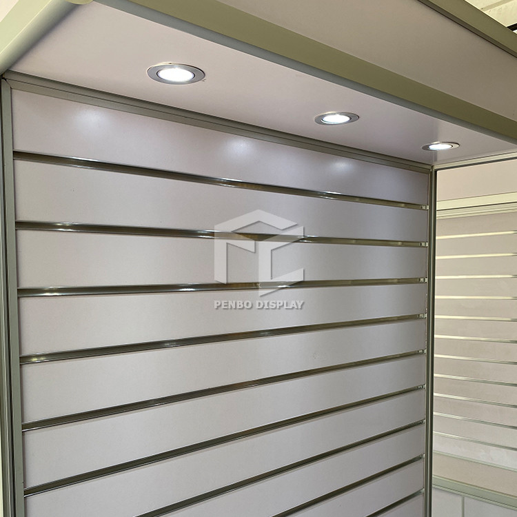 T5 Light Phone Accessories Slatwall Display Case 16mm Thick MDF