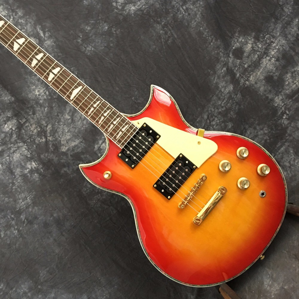 Cherry Sunburst Finishing YMH SG Electric Guitar CS Cherry Sunburst SG Electric Guitar With Gold Hardware