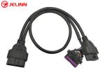 Overmolded OBD2 Y Cable J1962 OBDII OBD2 Male To OBD2 Female Volkswagen OBD2