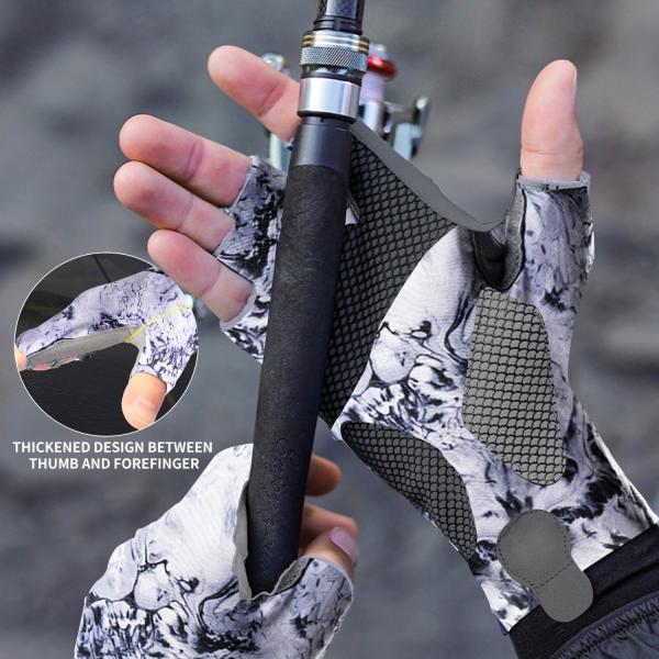 Fishing Gloves With Sun Protection, Uv Protection Silicone Anti-Slip Comfortable