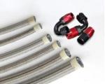 Braided 3.45MPa Flexible Hoses Silver PTFE Fuel Line Oil Cooler Hose