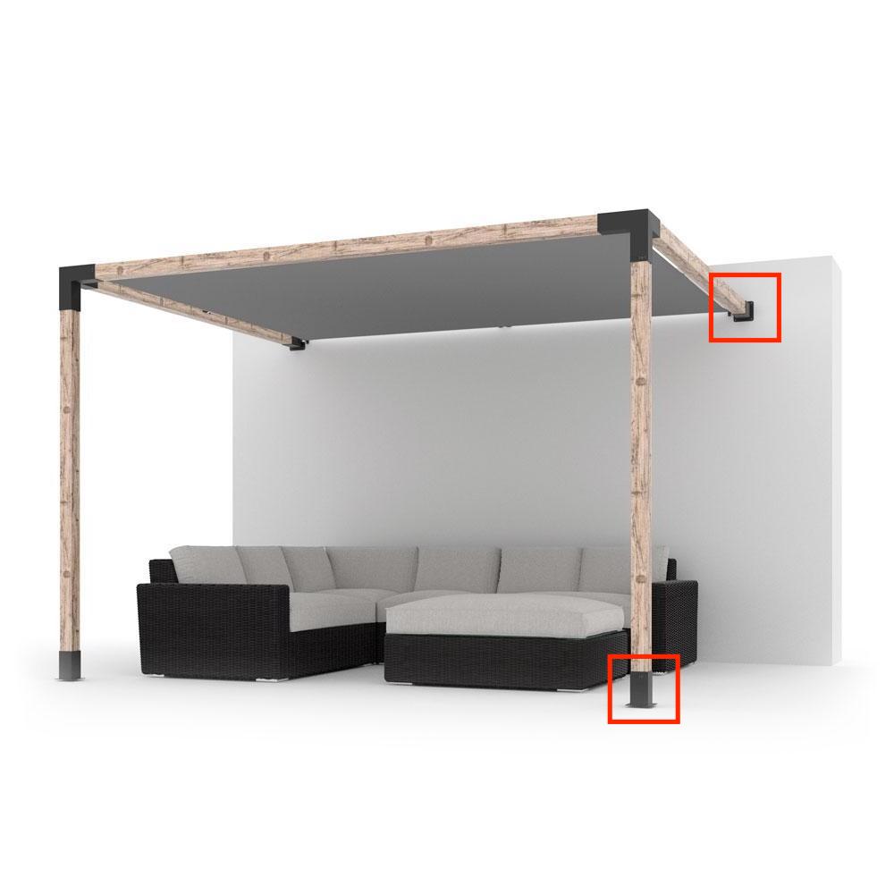 6''*6'' Custom Modular Sizing Pergola Kit Brackets with Single-side Installation