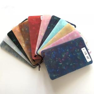 Quality 1.25g/cm3 Pattern Acrylic Sheet Pearlescent Mineral Crystal Sheet wholesale
