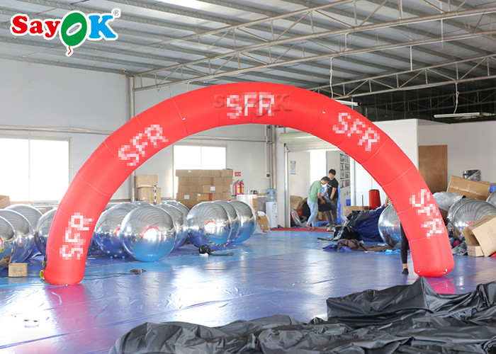 Custom Inflatable Arch Red 6*3m Inflatable Arch Start Finish Line For Advertising Event SGS
