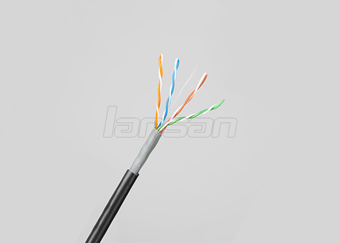 4 Pairs 0.48mm Copper PVC 24AWG Cat5e UTP Lan Cable High Speed Pass Test