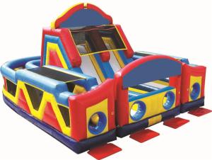 Quality Happy Rainforest Rapids Commercial Inflatable Combo wholesale